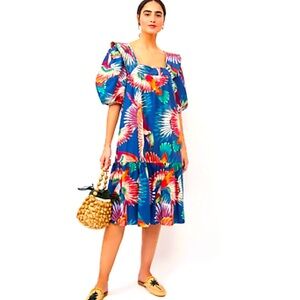NWT Farm Rio Toucan MIDI Dress S